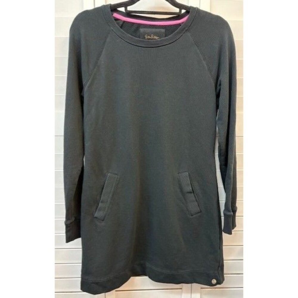 Lilly Pulitzer Beachcomber Sweatshirt Dress Black Size M